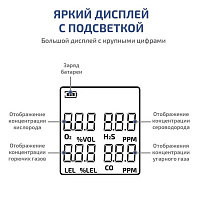 Газоанализатор (комбинированный измеритель 4 в 1) МЕГЕОН 08190